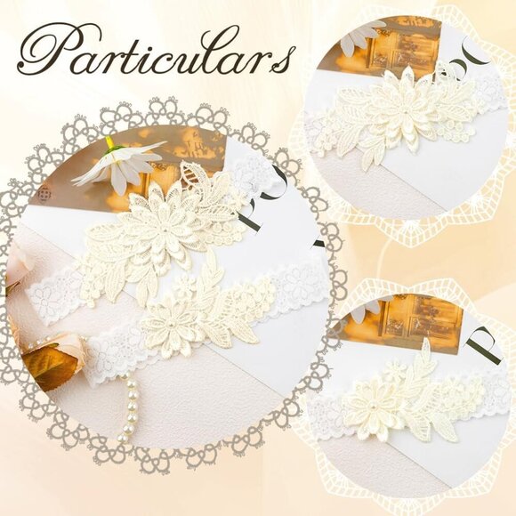 🆕Women Pink Garters Bride Wedding Garter Thigh Wedding Garter Set for Brid - Picture 5 of 6